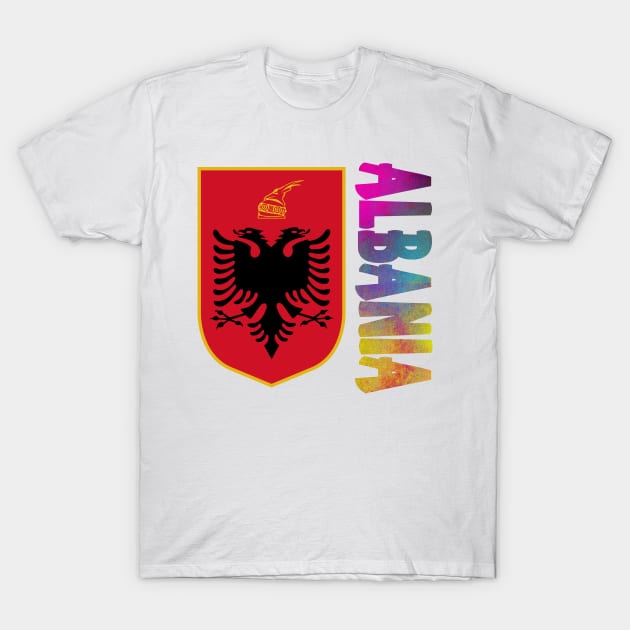 Albania Coat of Arms Design T-Shirt by Naves